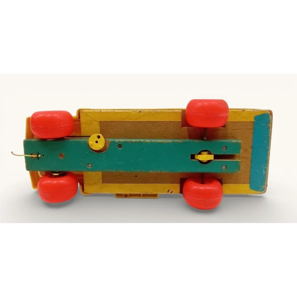 Vintage‎ Fisher Price #192 School Bus Little People 1965 Pull Toy Wood USA Rare